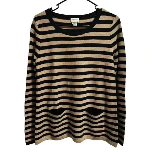 Club Monaco Striped Wool Sweater Size Medium - Picture 1 of 4